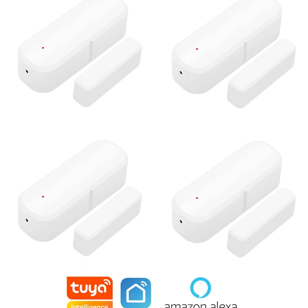 OEM - Sensor Smart WIFI Puerta Ventana compatible con Alexa Pack x 4