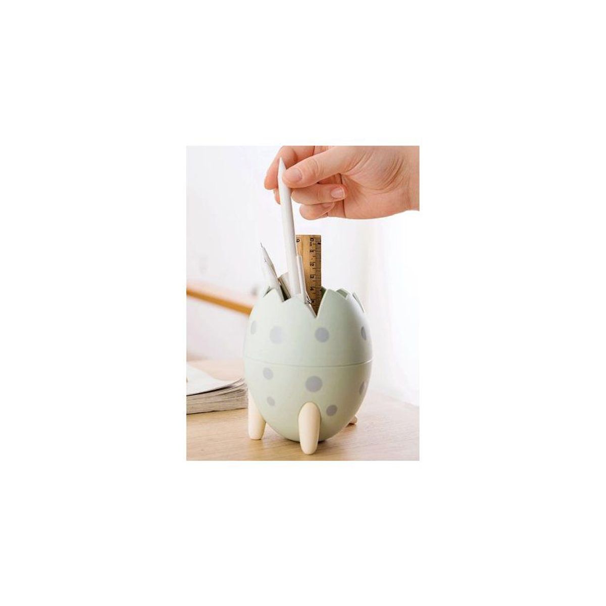 GENERICO - Porta lapiceros organizador de huevo de dinosaurio