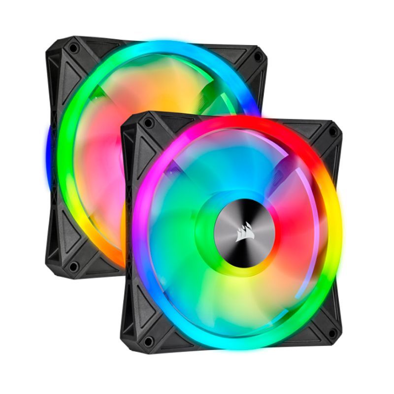 CORSAIR - VENTILADOR FAN RGB CORSAIR QL120 RGB PWM Negro DUO