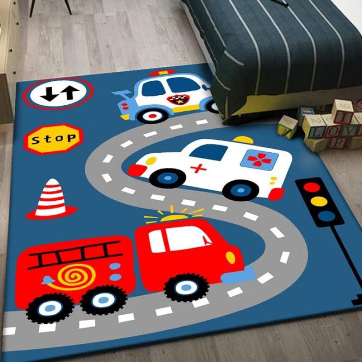 GENERICO - Alfombra tapete didáctico para niño base anti deslizante 80 x 160cm