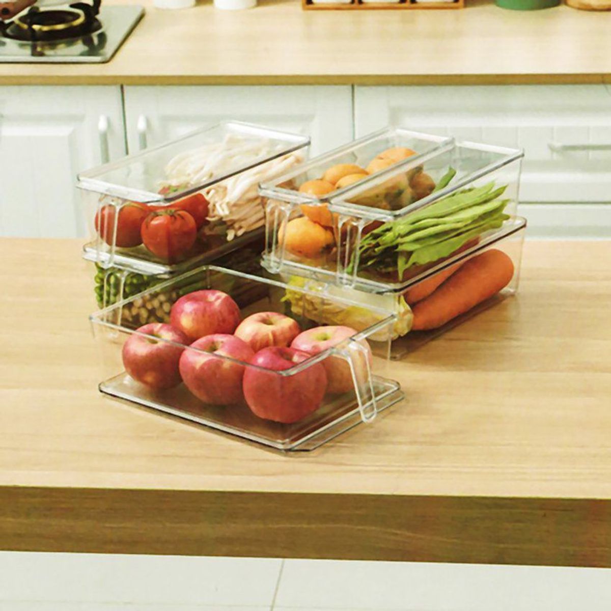 GENERICO - Caja de almacenamiento organizador multiusos para refrigerador