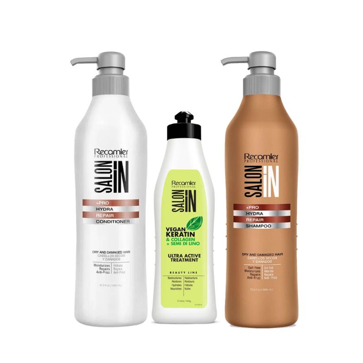 SALON IN - SALON IN Hydra Repair - Shampoo1LAcondicionador1LUltra Active 500ML