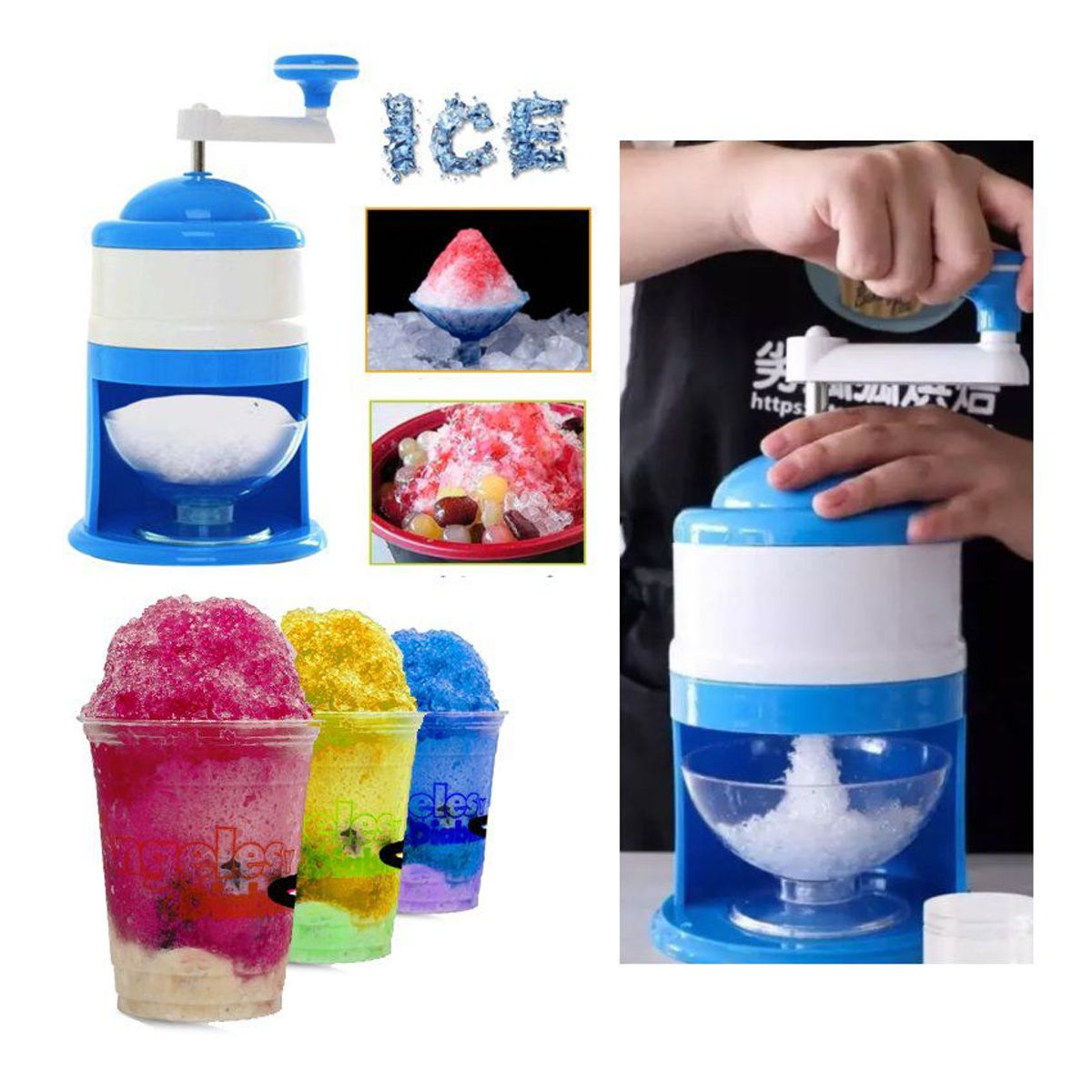 GENERICO - Mini maquina raspadilla cremolada frozen triturador hielo raspadillera