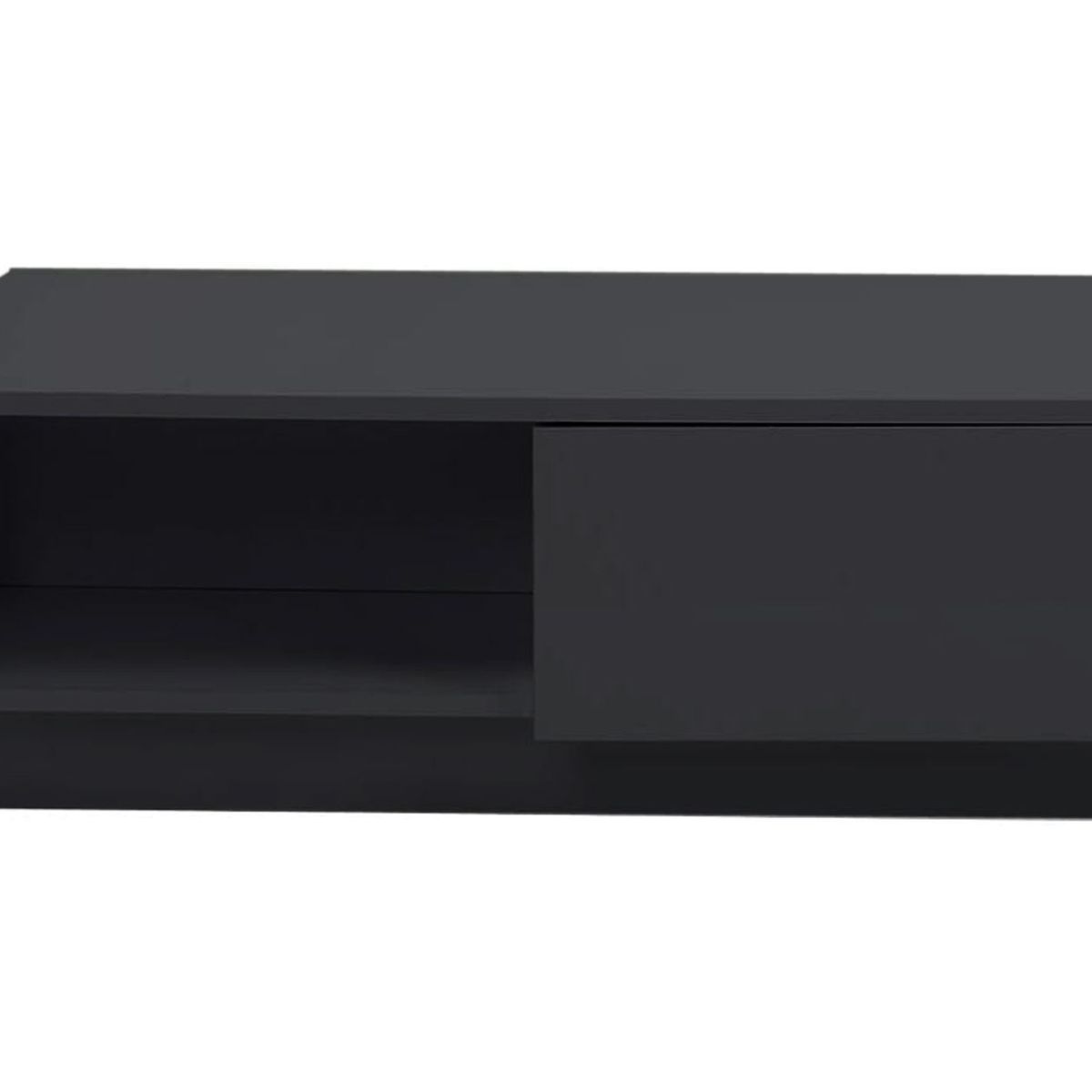 VILLA HOGAR - Mesa de centro Stelar con dos cajones negro - Villa Hogar