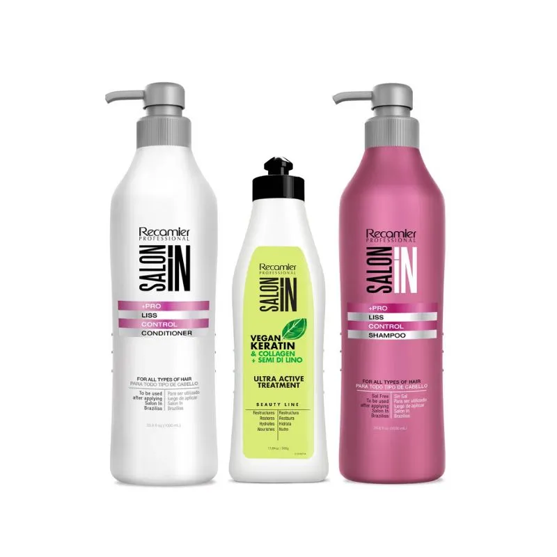 SALON IN - SALON IN - Liss Control Shampoo1LAcondicionador1LUltra Active 500ML