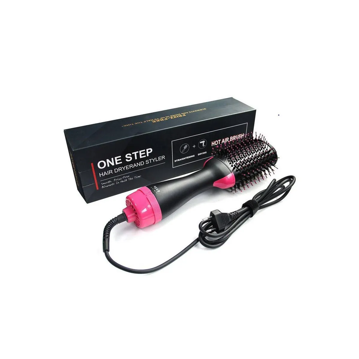 GENERICO - Cepillo Secador Alisador de Cabello 4 en 1