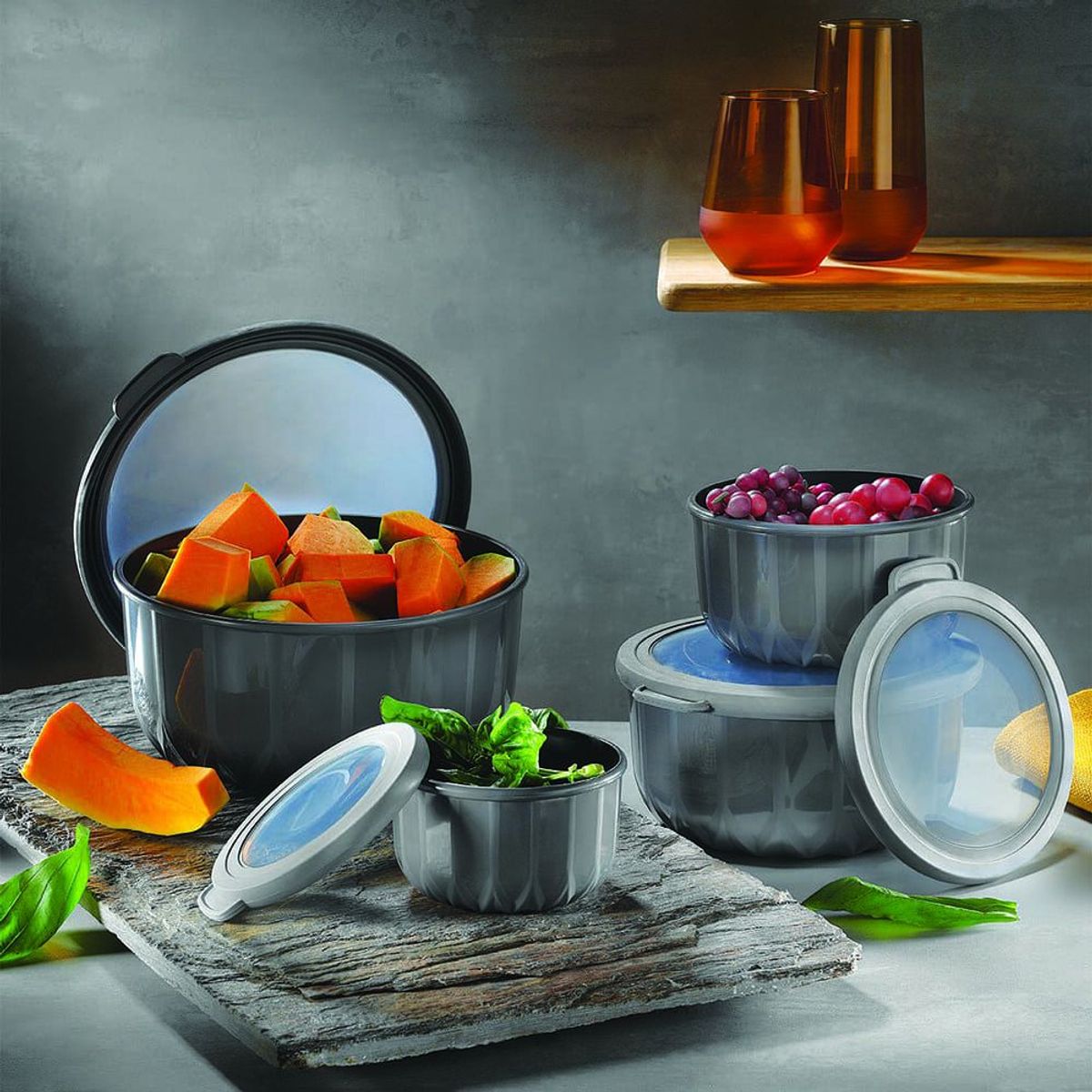VIP AHMET - Set de Tapers 4 Piezas Color Gris