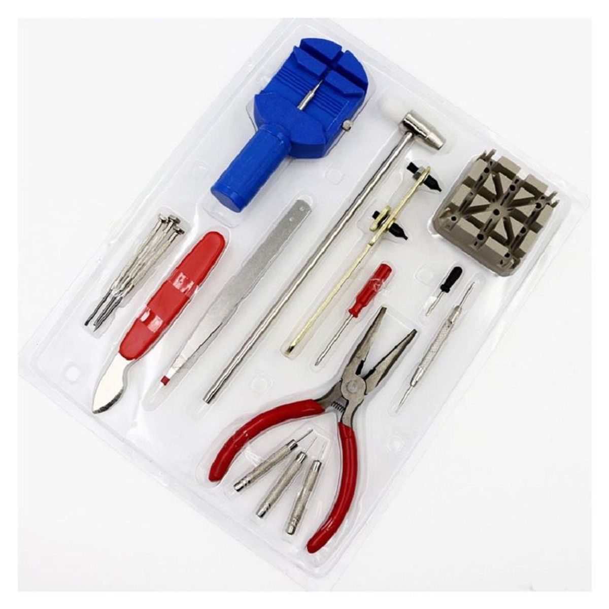 GENERICO - Kit 16 Herramientas de Relojero para Reparar Reloj