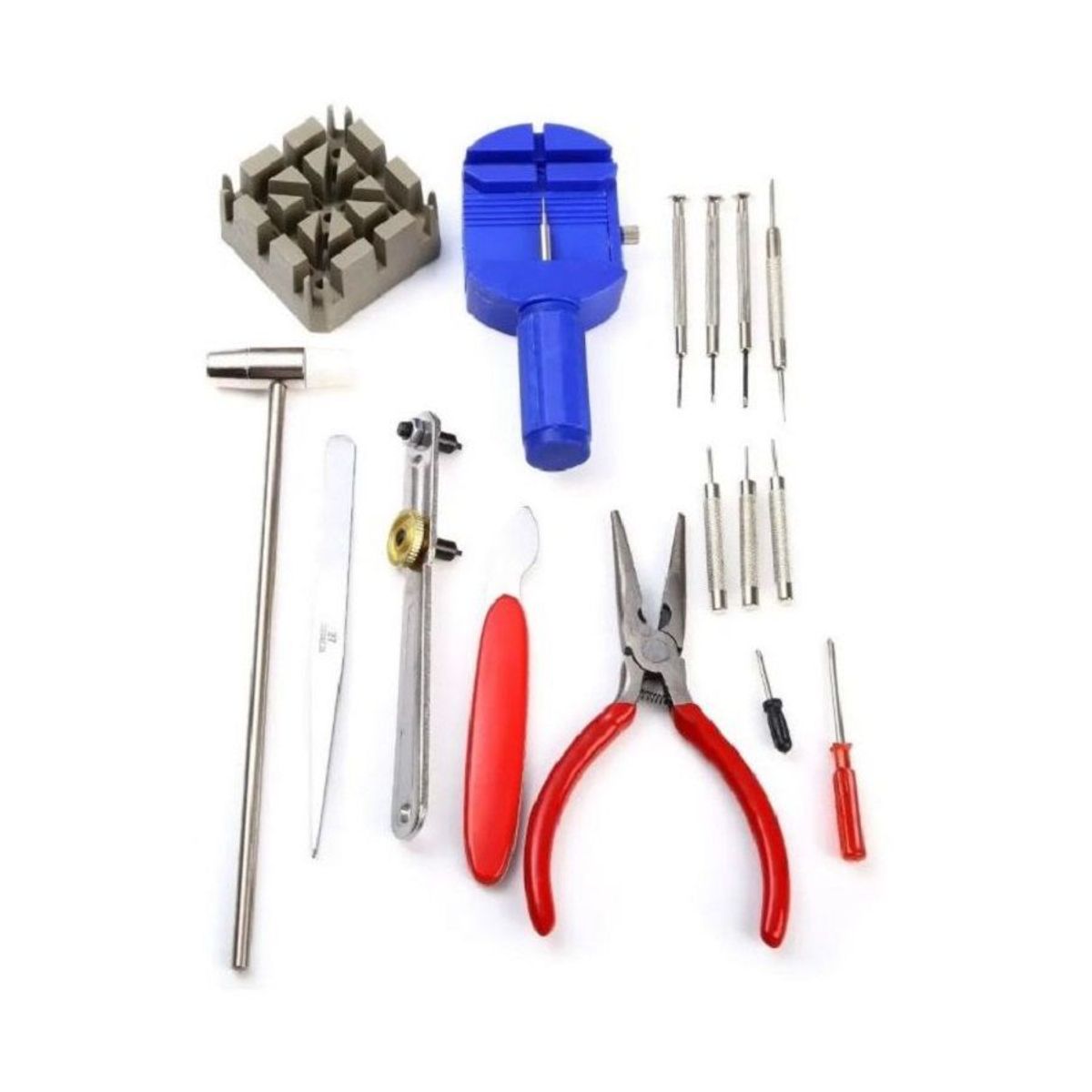 GENERICO - Kit 16 Herramientas de Relojero para Reparar Reloj