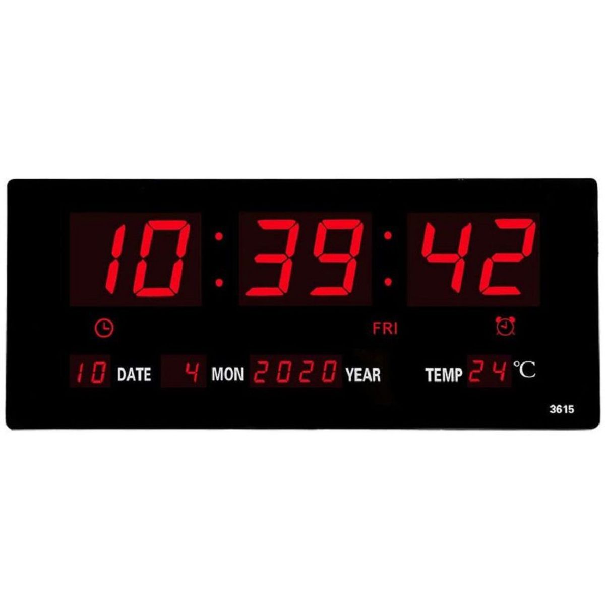GENERICO - Reloj Digital Led para Pared Calendario Hora Fecha y Temperatura