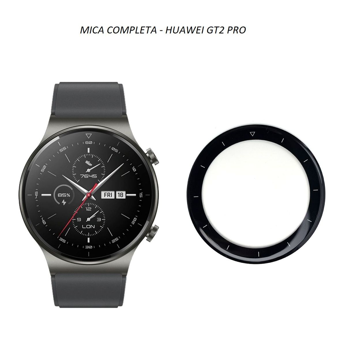 GENERICO - Protector de Pantalla para HUAWEI WATCH GT2 PRO - Negro