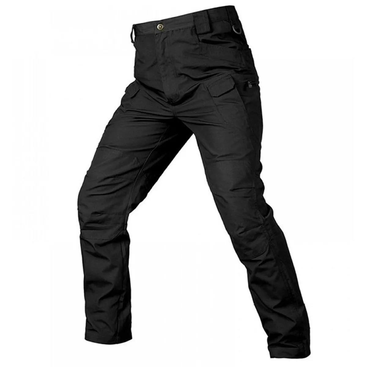 GENERICO - Pantalón Cargo Impermeable  Correa Negro Hombre