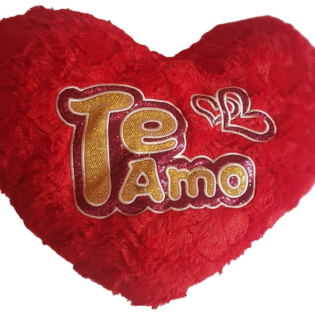 GENERICO - Almohada Cojín rojo de corazón con frases TE AMO CORAZON