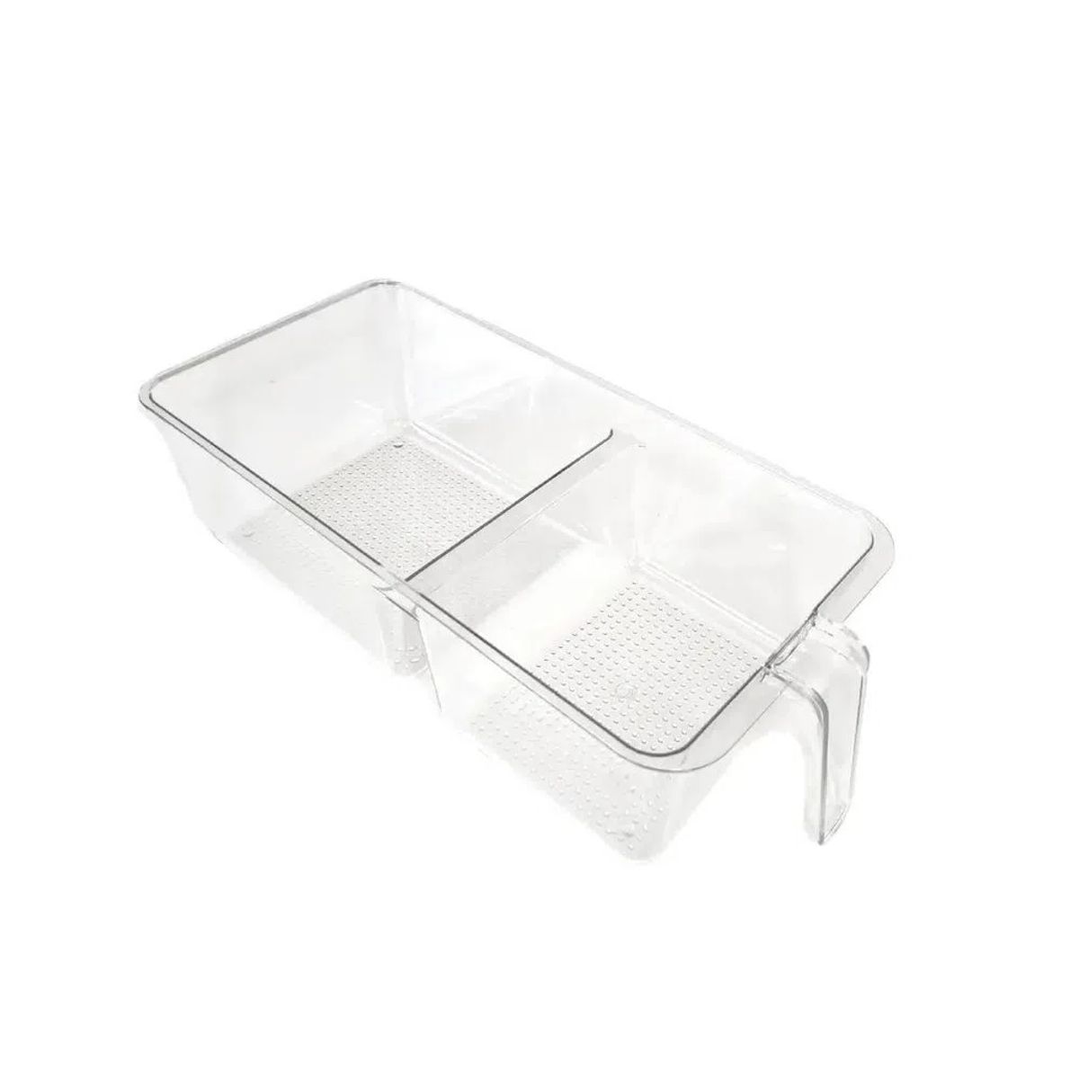 INSPIRA - Organizador de Refrigerador Multiusos con Asa y Tapa 2 Divisiones