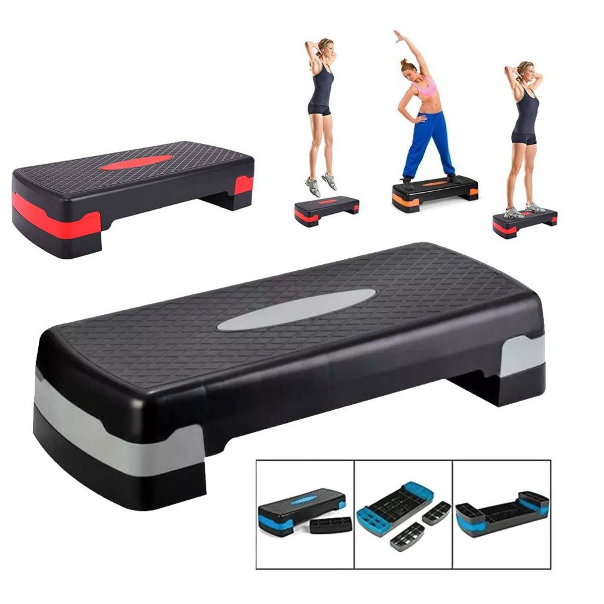 GENERICO - Step aeróbicos 2 niveles antideslizantes
