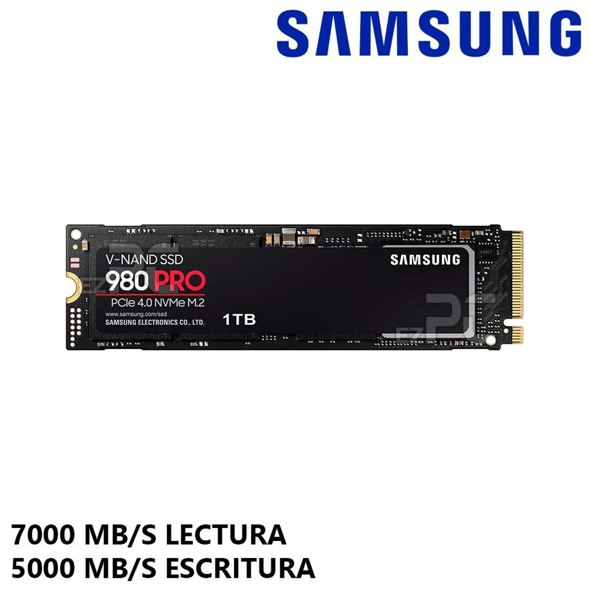 SAMSUNG - Disco Solido SSD Samsung 980PRO 1TB M2 PCIe Gen40 NVMe MZ-V8P1T0B/AM