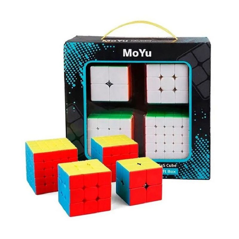MOYU - Set Cubo Rubix Profesional Moyu 2x2 3x3 4x4 y 5x5