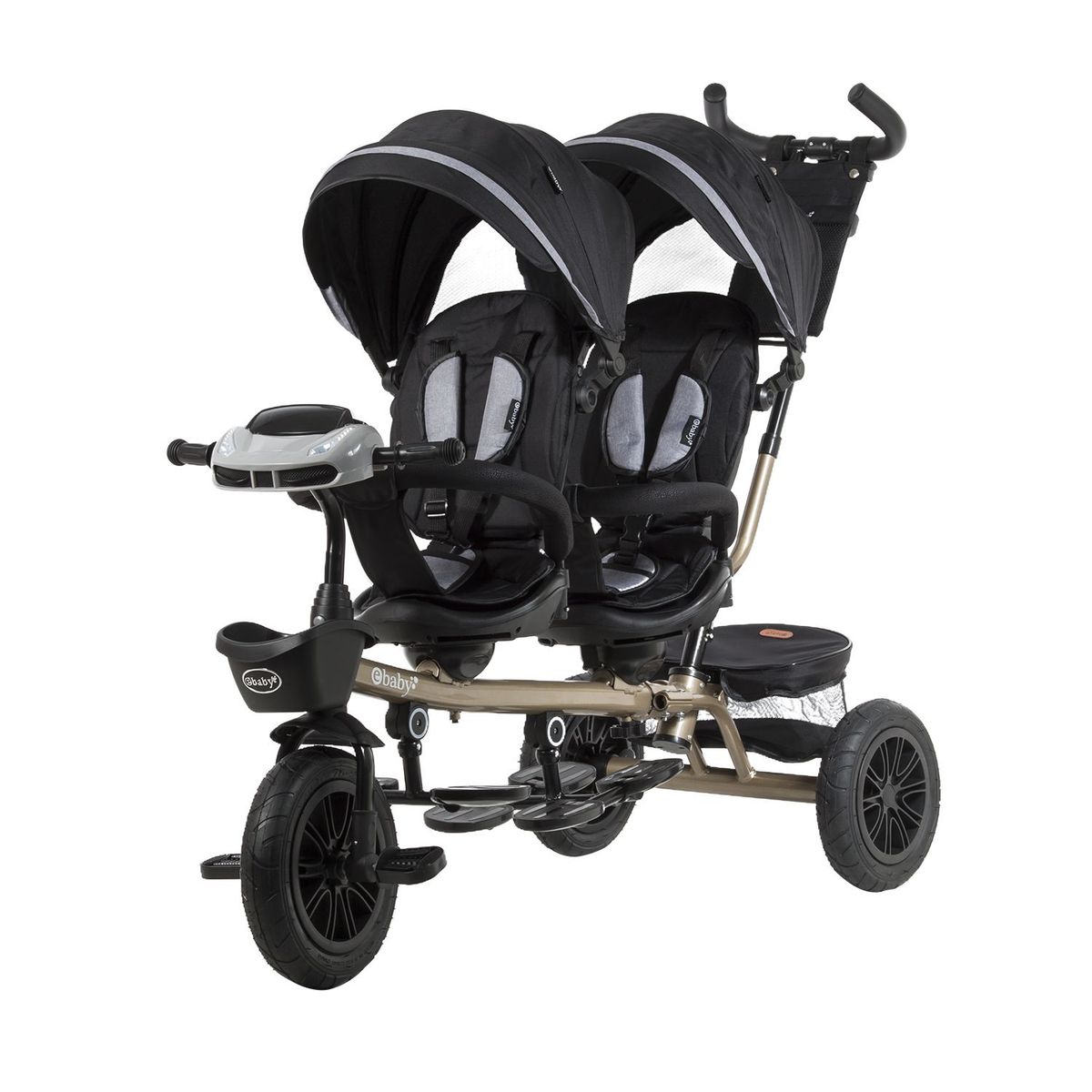 EBABY - Ebaby Triciclo Mellicero Lazzo Duo EB302 NegroGris