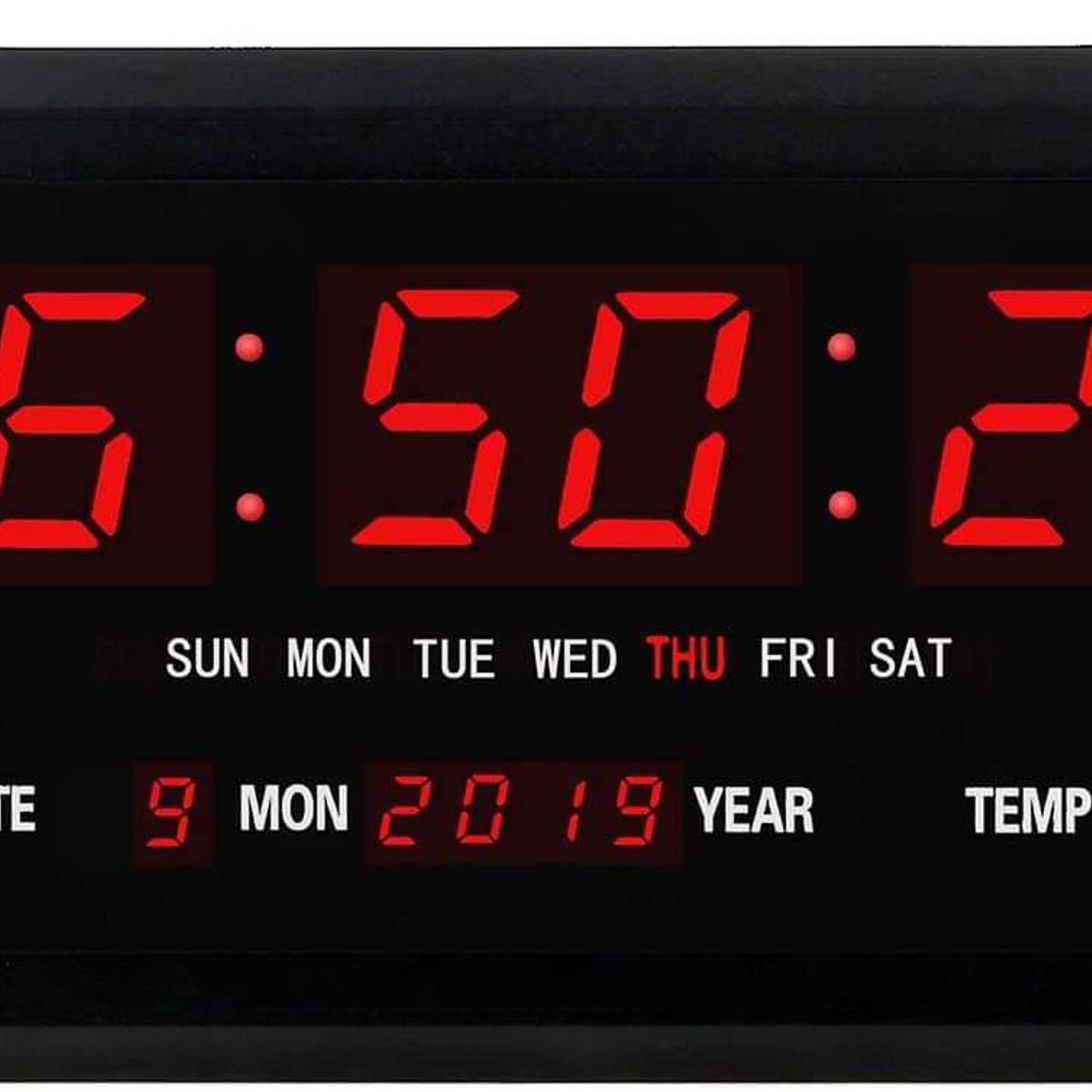 GENERICO - Reloj Digital LED 45x22cm de Pared de Sala - Oficina - Departamento