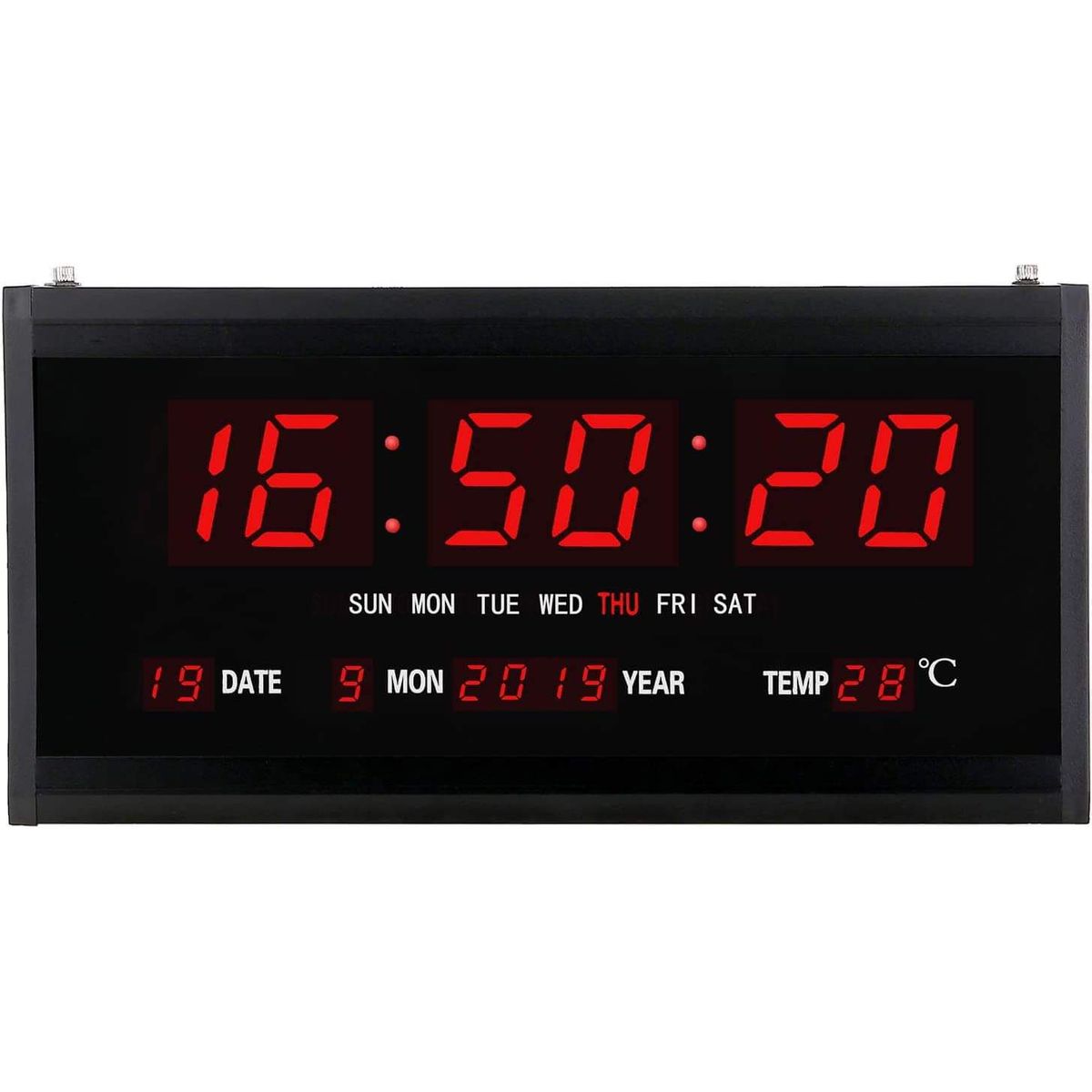 GENERICO - Reloj Digital LED 45x22cm de Pared de Sala - Oficina - Departamento