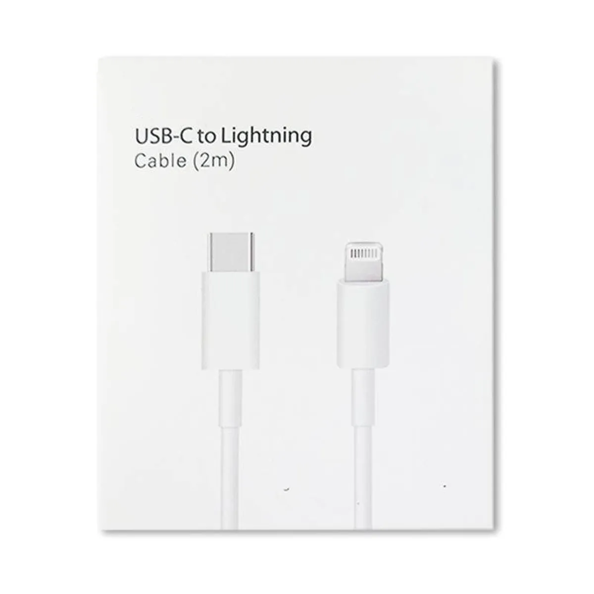 GENERICO - CABLE USB IPHONE 2 METRO  LIGHTNING USB - C  NUEVO - CAJA
