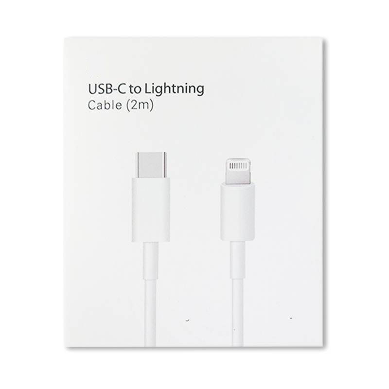 GENERICO - CABLE USB IPHONE 2 METRO  LIGHTNING USB - C  NUEVO - CAJA