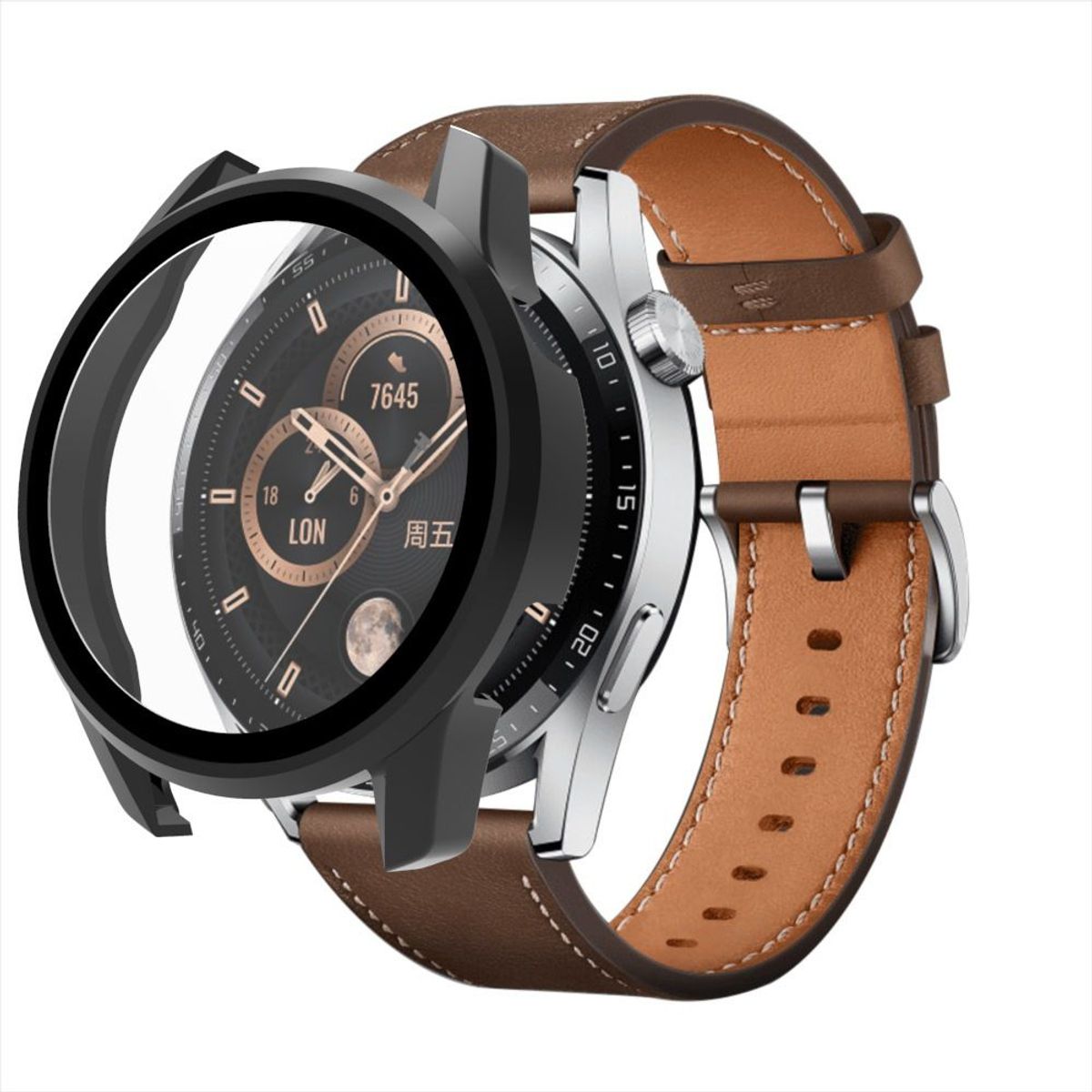 GENERICO - Case Funda 360 para HUAWEI WATCH GT3 de 42mm - Negro