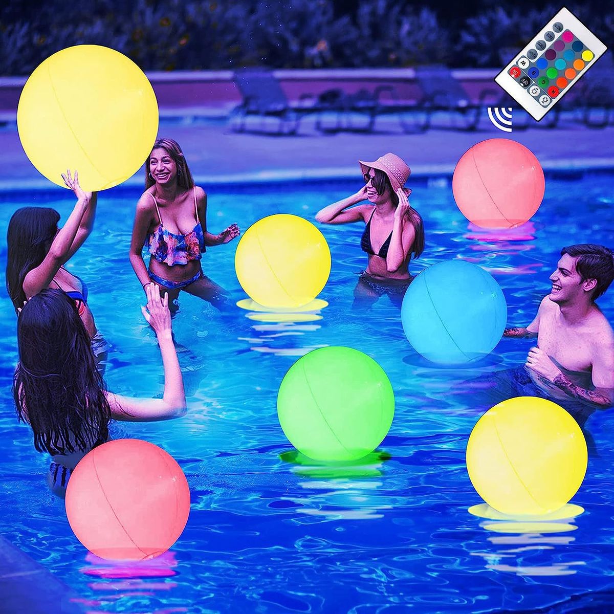 GENERICO - Pelota led playera  multicolor con control remoto
