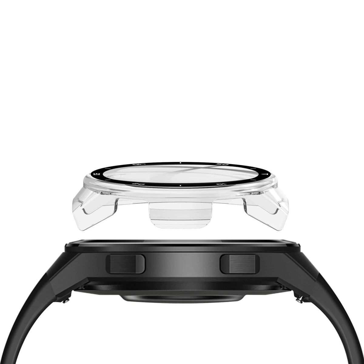 GENERICO - Case + Glass 360 para HUAWEI WATCH GT2 E - Transparente