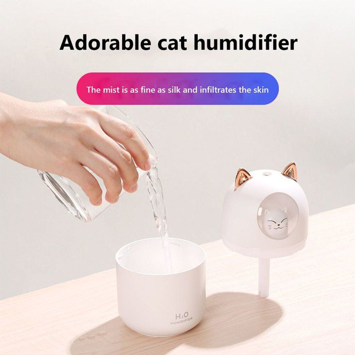 GENERICO - Humidificador difusor de aroma gatito kawai aromaterapia