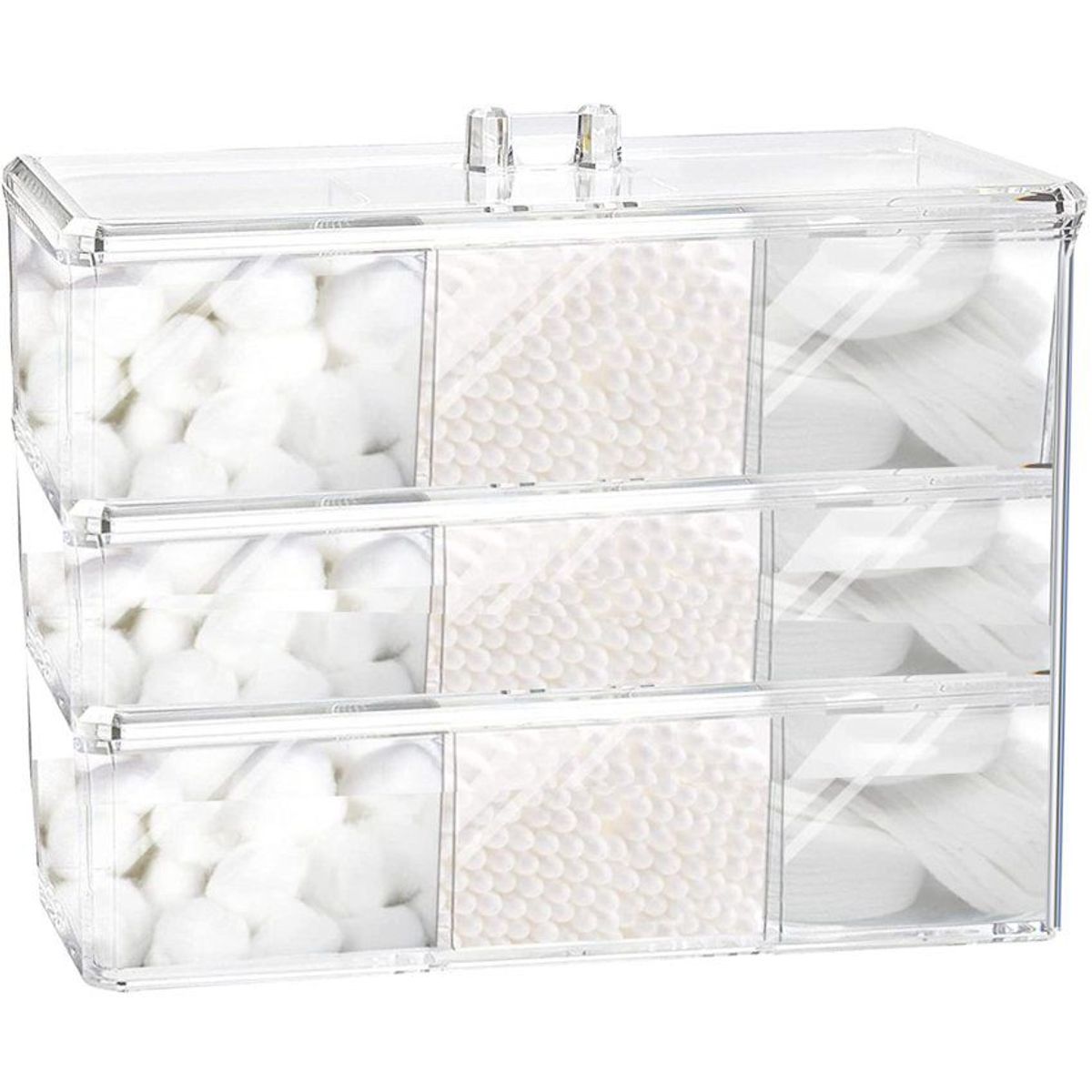 GENERICO - Organizador para maquillaje acrilico con tapa