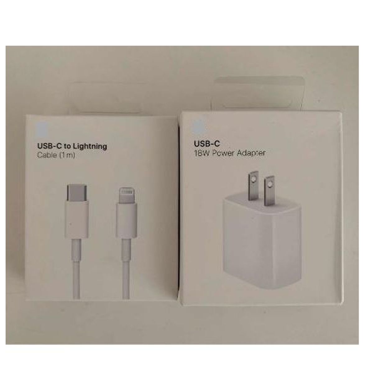 GENERICO - CARGADOR IPHONE 18W CUBO + USB C A LIGHTNING  NUEVO - CAJA