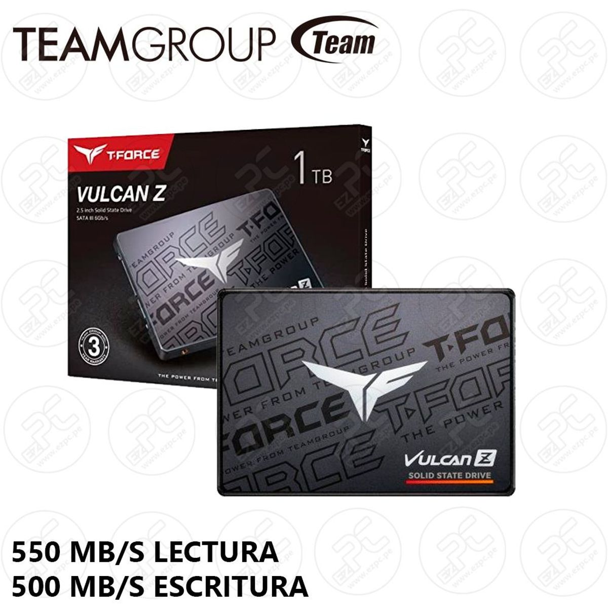TEAMGROUP - Disco Solido SSD Teamgroup Vulcan Z 1TB SATA 6GBs 2.5 T253TZ001T0C101