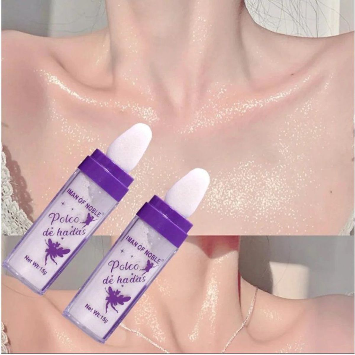 GENERICO - Polvo de hadas polvo maquillaje iluminador de rostro y cuerpo 12 gr