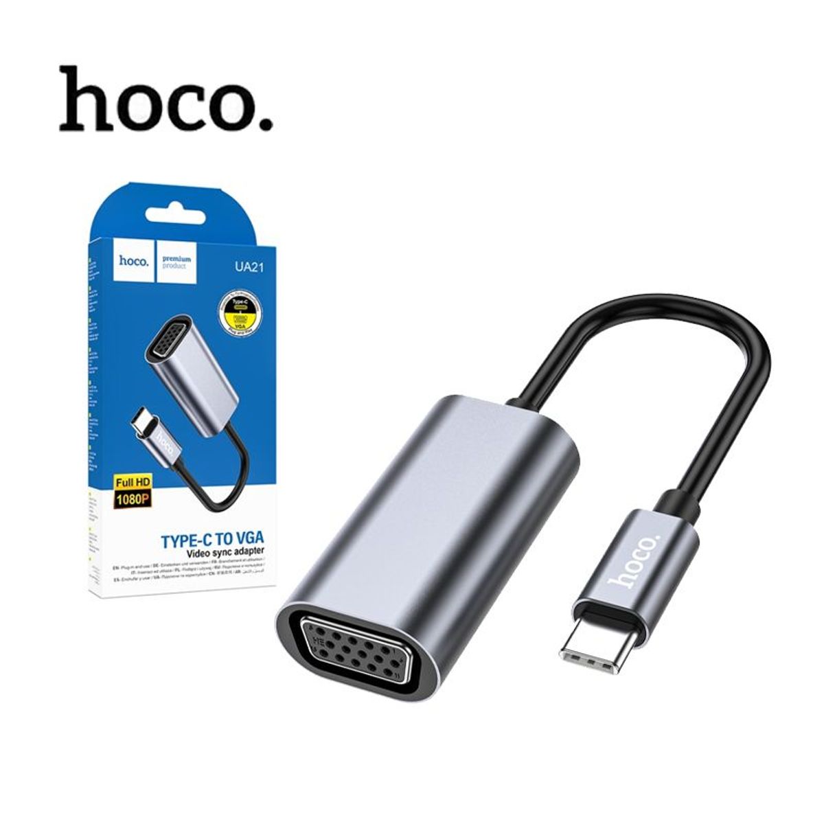 HOCO - Adaptador Convertidor TIPO C A VGA  para Laptop y Notebook HOCO UA21