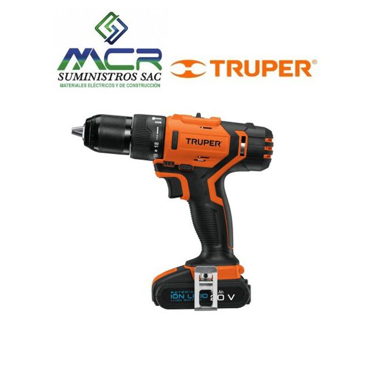 TRUPER - TALADRO PERCUTOR INALAMBRICO PROFES 20V 1/2" PERF/CONCRETO 11020 TRUPER