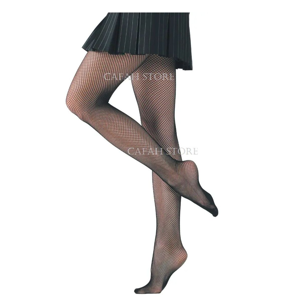 OEM - PANTY MEDIAS RED MALLA COCOS ABERTURA PEQUEÑA NEGRO