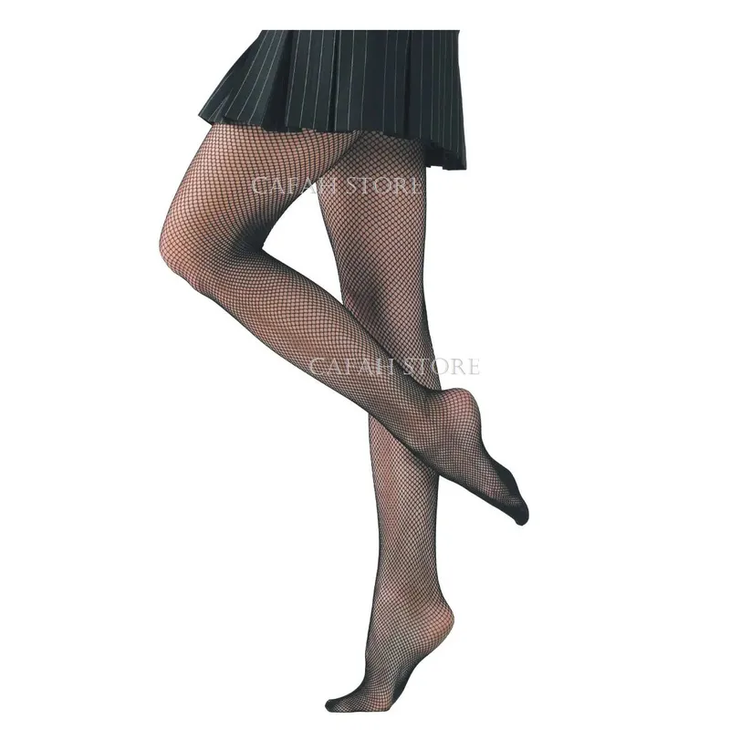 OEM - PANTY MEDIAS RED MALLA COCOS ABERTURA PEQUEÑA NEGRO