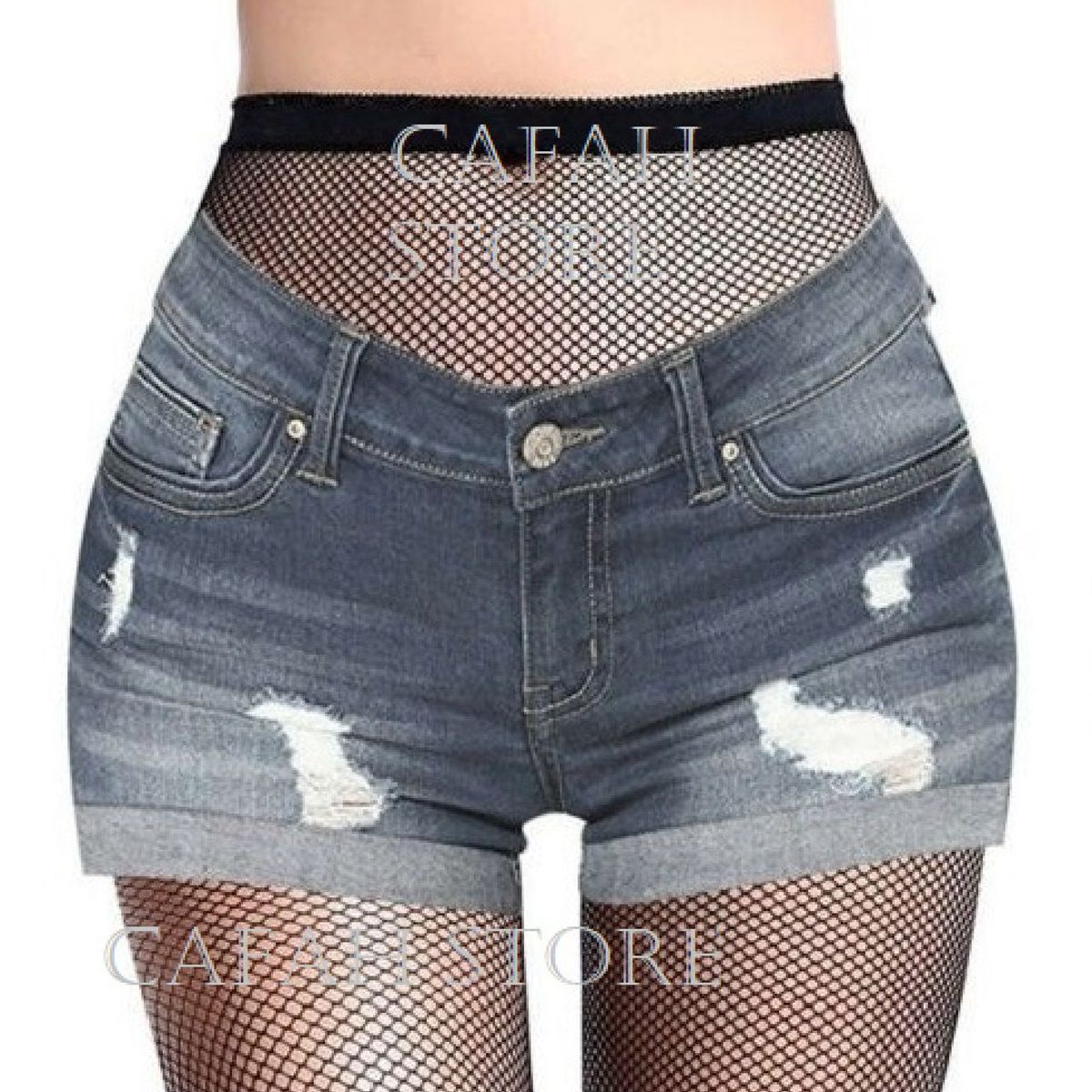 OEM - PANTY MEDIAS RED MALLA COCOS ABERTURA PEQUEÑA NEGRO