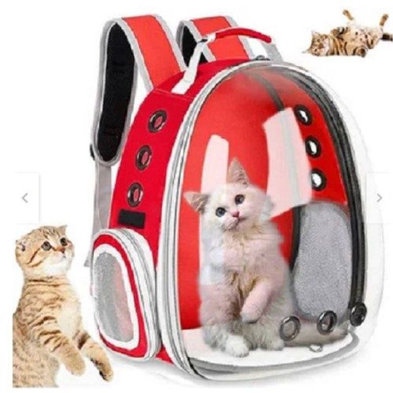 GENERICO - Mochila para  mascota grande transparente -azul