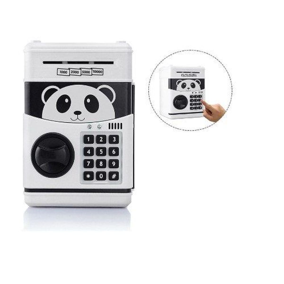 GENERICO - Alcancía caja  electrónica de monedas y billetes - panda