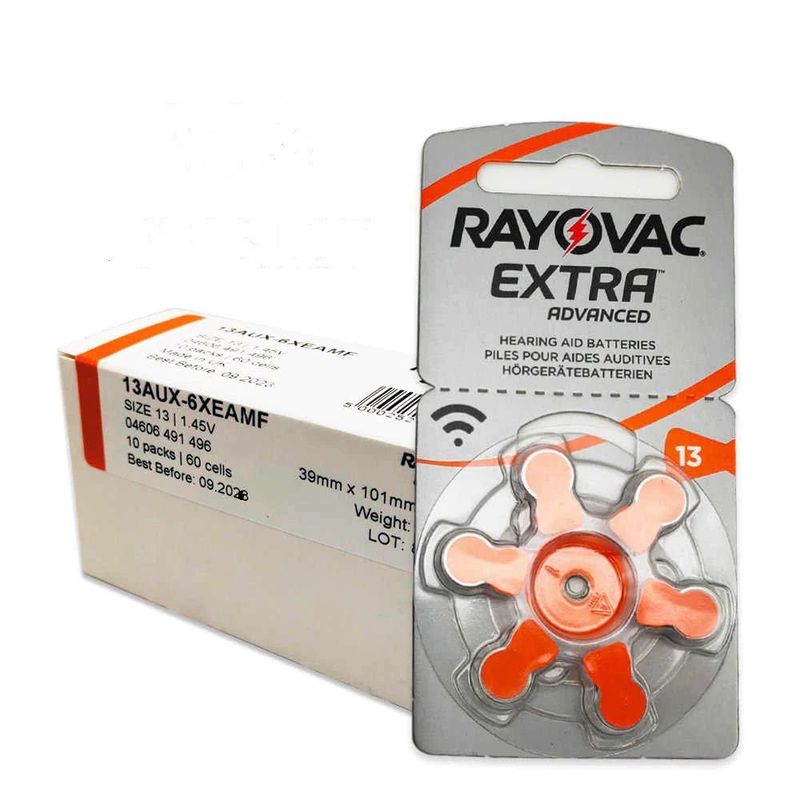 RAYOVAC - PILAS PARA AUDIFONOS MEDICADOS RAYOVAC 13 x 6 PILAS