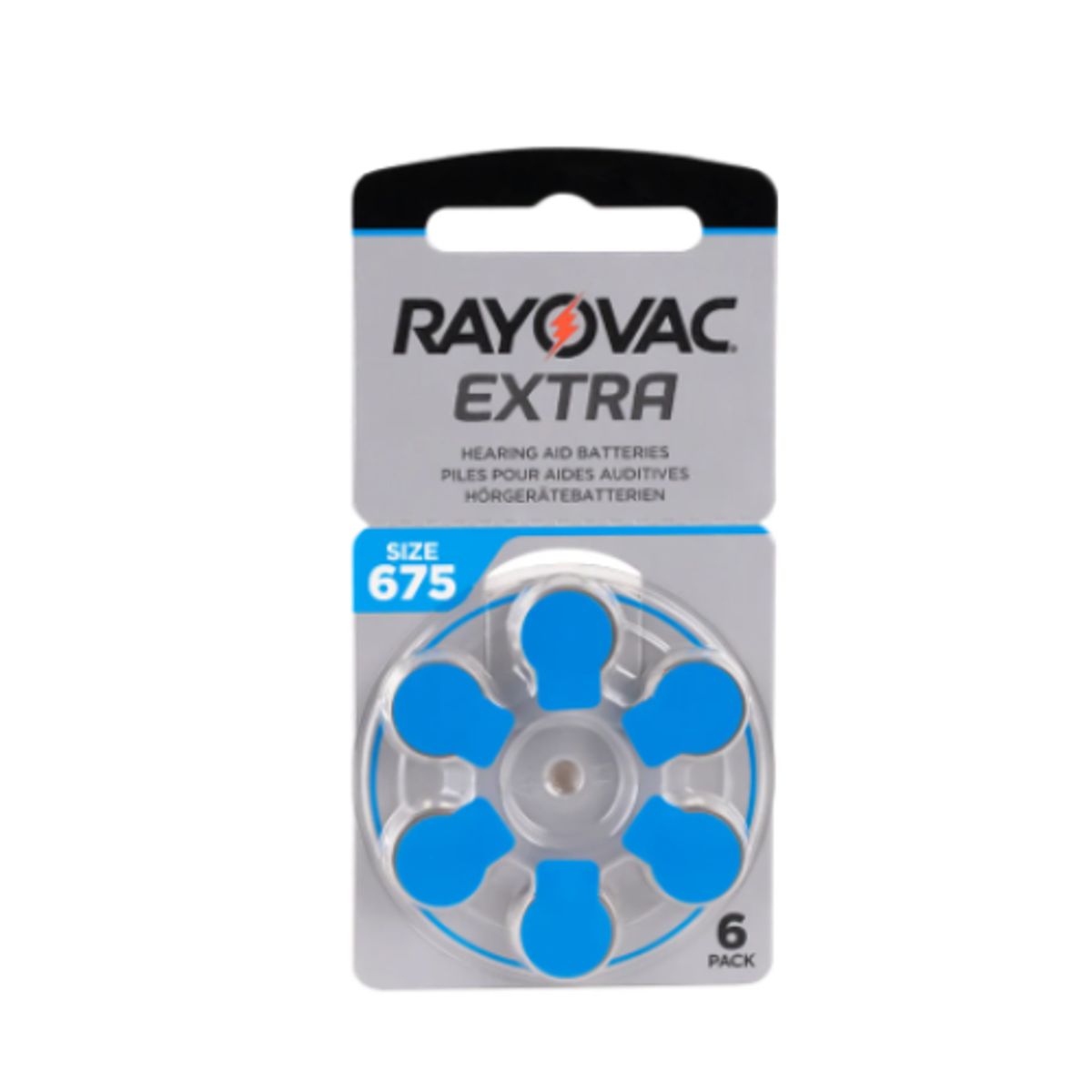 RAYOVAC - PILAS PARA AUDIFONOS MEDICADOS RAYOVAC 675 x 6 PILAS