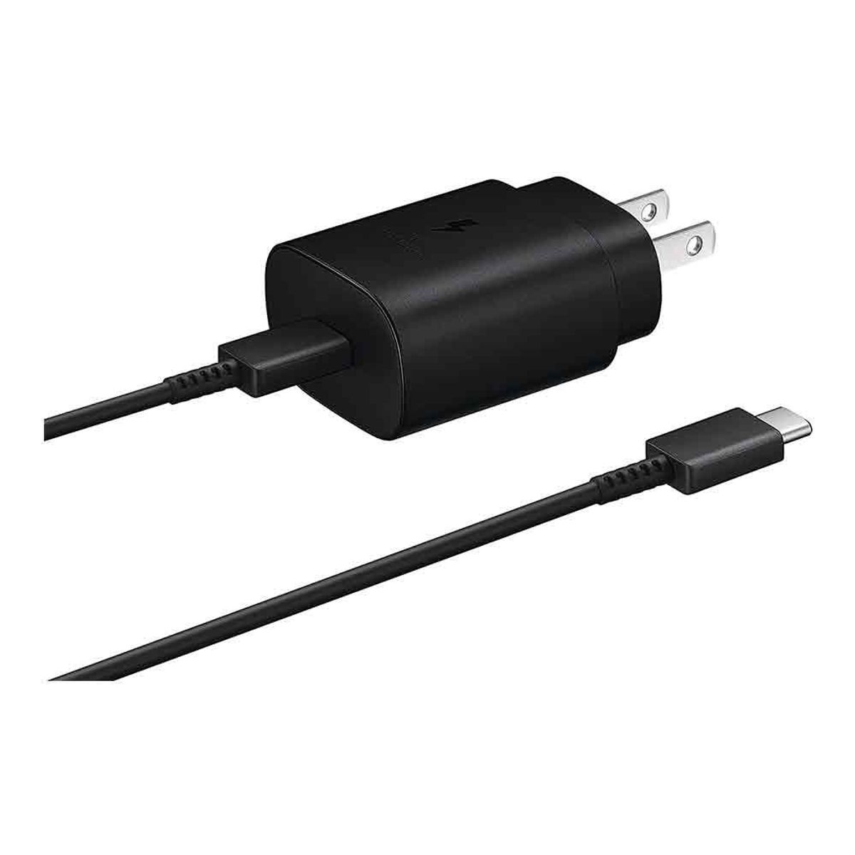GENERICO - Cargador de pared 25w y Cable C a C Carga Ràpida para Samsung Negro