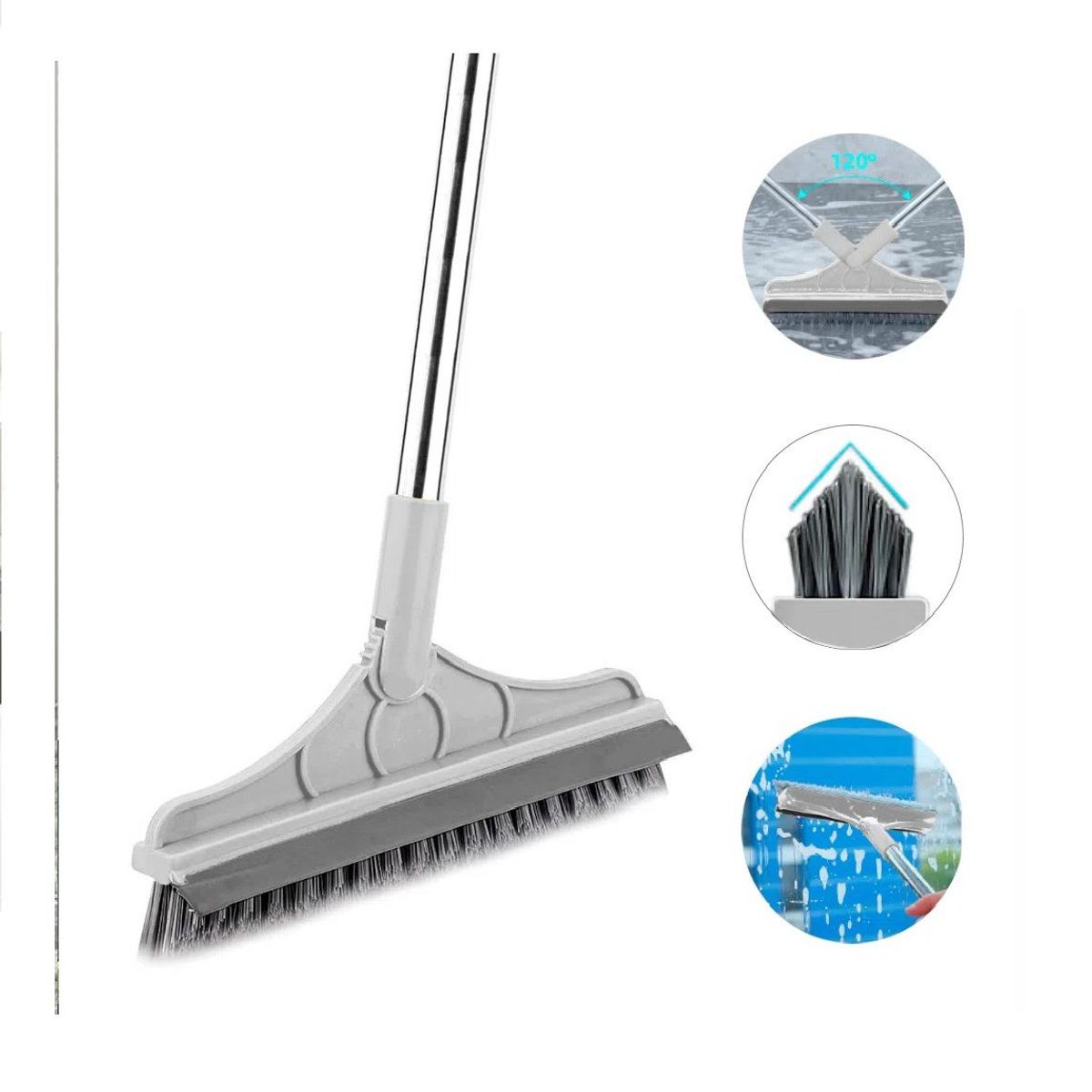 OTTOWARE - Escoba Multifuncional 2 en 1 Giratorio de 120°