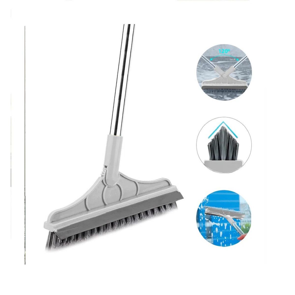 OTTOWARE - Escoba Multifuncional 2 en 1 Giratorio de 120°