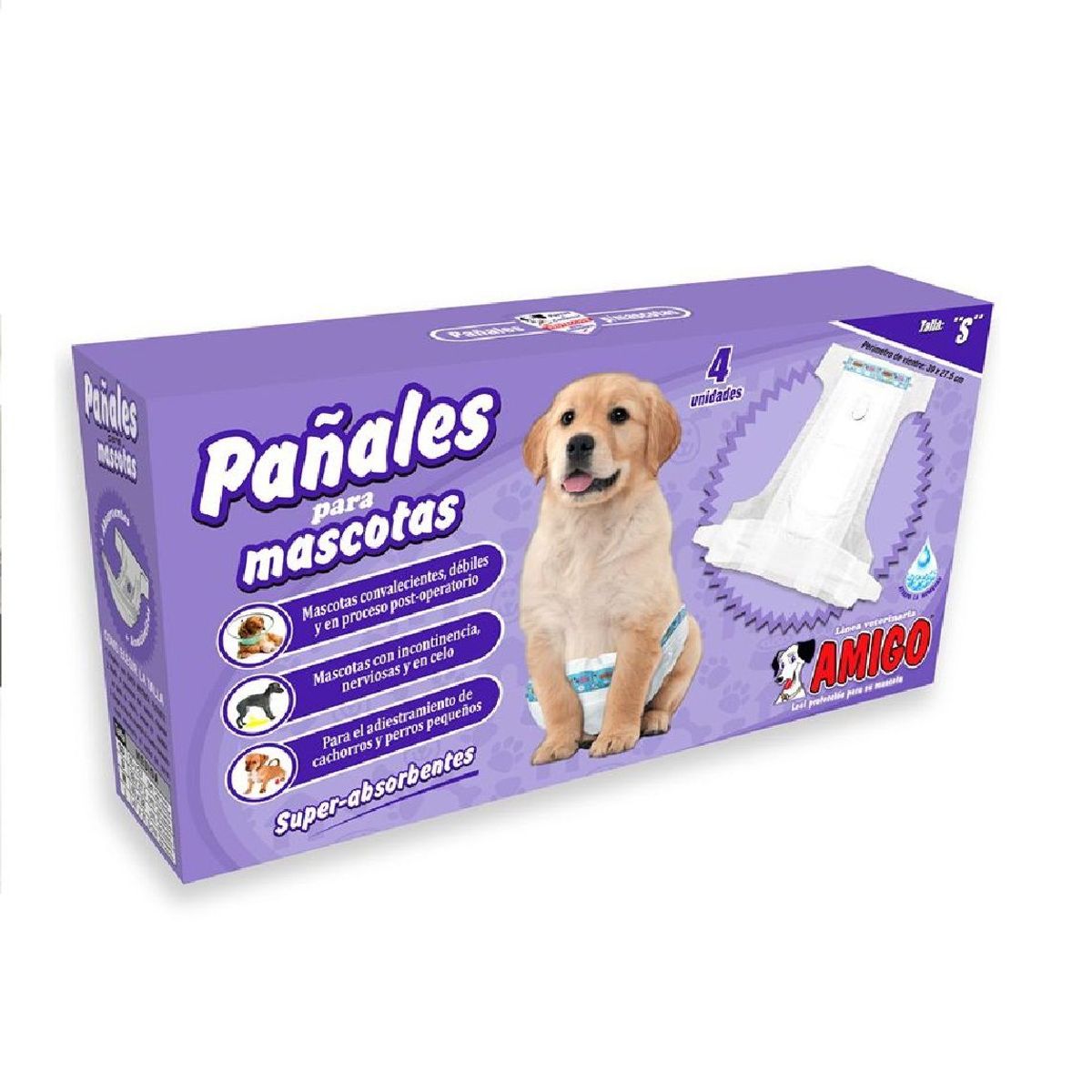 OTTOWARE - Pañales para Mascotas Súper Absorbente Talla S