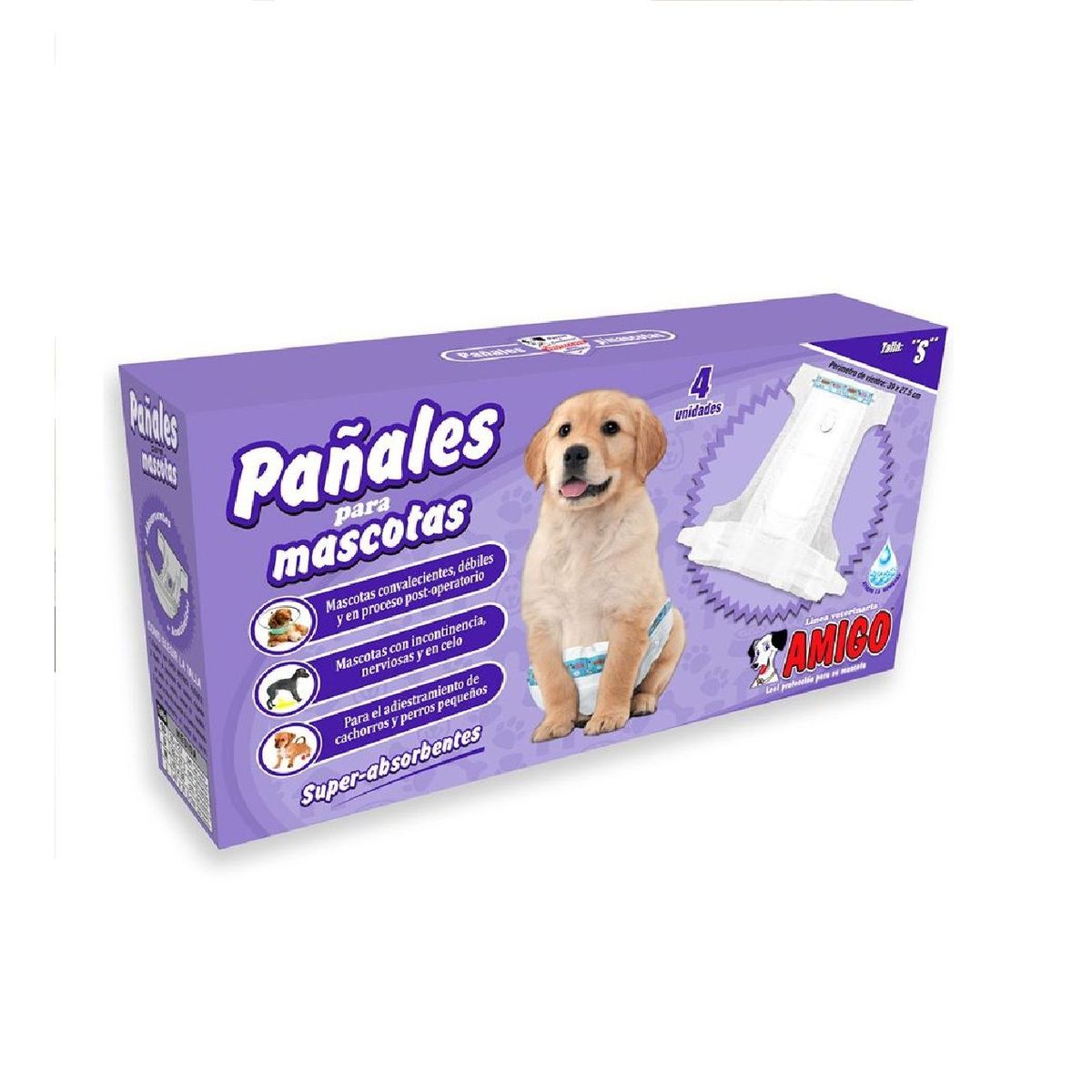 OTTOWARE - Pañales para Mascotas Súper Absorbente Talla S