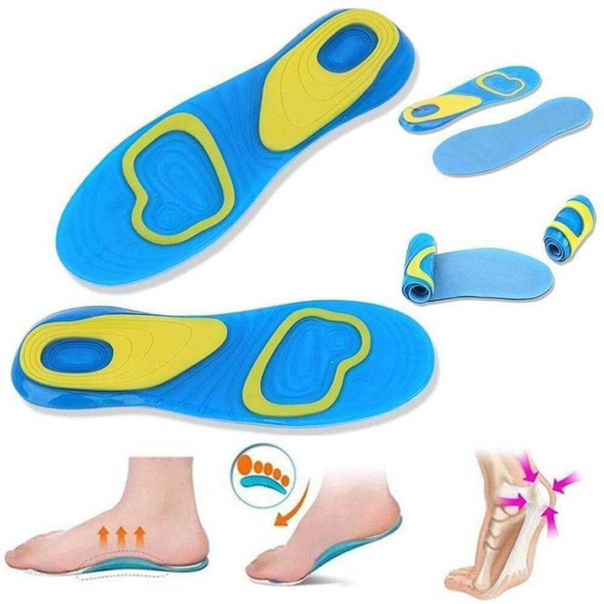 GENERICO - Plantilla ortopedica deportivo descanso y alto impacto reverso de gel