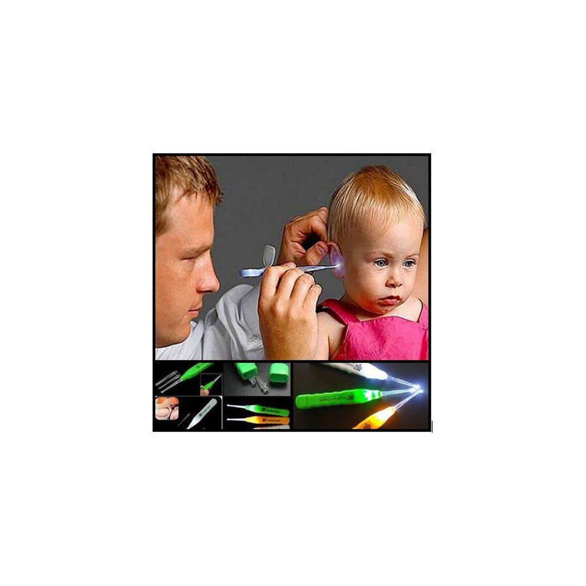 GENERICO - Limpiador de oido  para bebe con luz